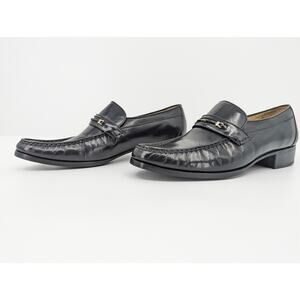 Regal Executive Club Black Leather Bit Loafer Mens 9.5 B Dress Shoe Preppy